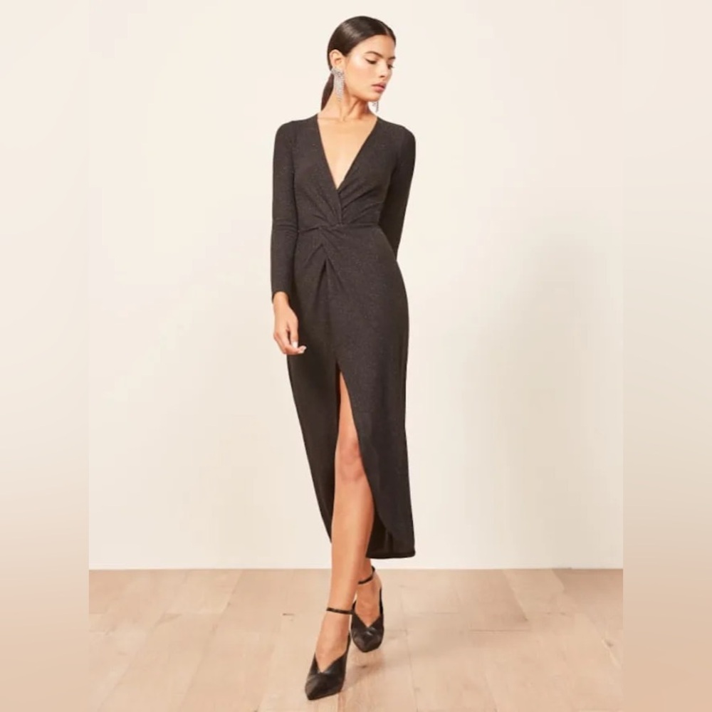 *NWT* Reformation metallic shimmer Carlisle dress
